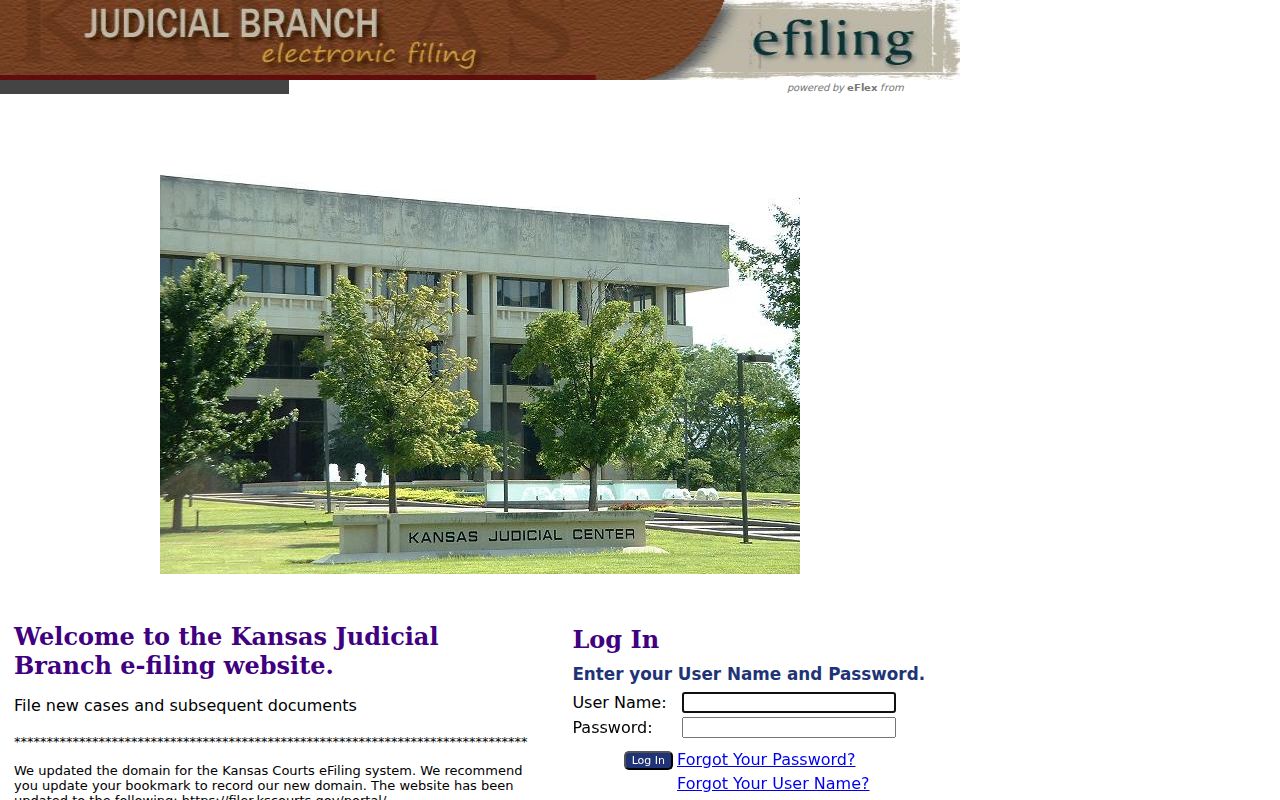 Chase County court records and Kansas eFlex filing portal